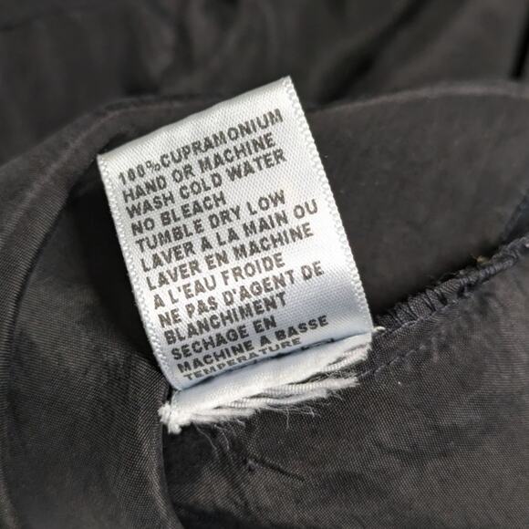 James Perse Crupo Button Front Shirt Dress Medium Black Drawstring Casual - Picture 10 of 11